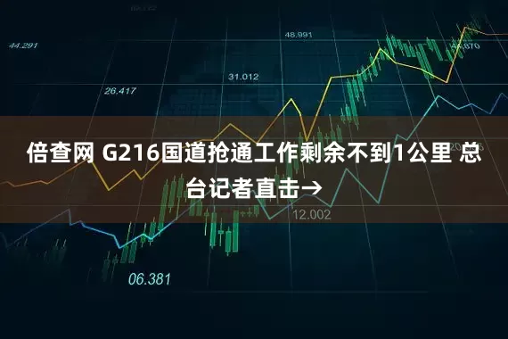 倍查网 G216国道抢通工作剩余不到1公里 总台记者直击→